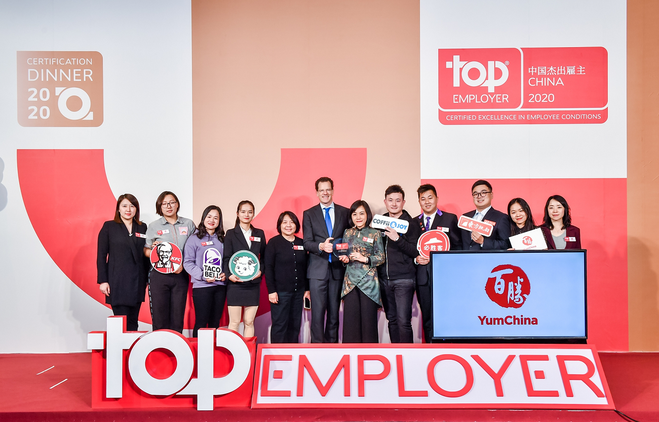 Yum China Certified Top Employer China 2020